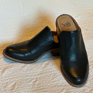 Sofft Black Leather Mules